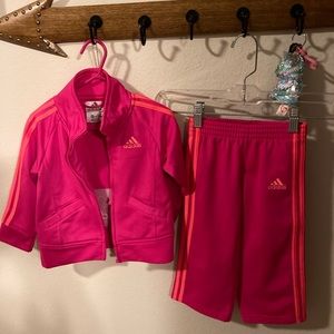 Hot Pink Adidas Track Suit Size 18 Months